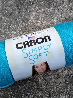 Caron Simply Soft 6 oz Yarn Skein Blue Mint 9608 NEW